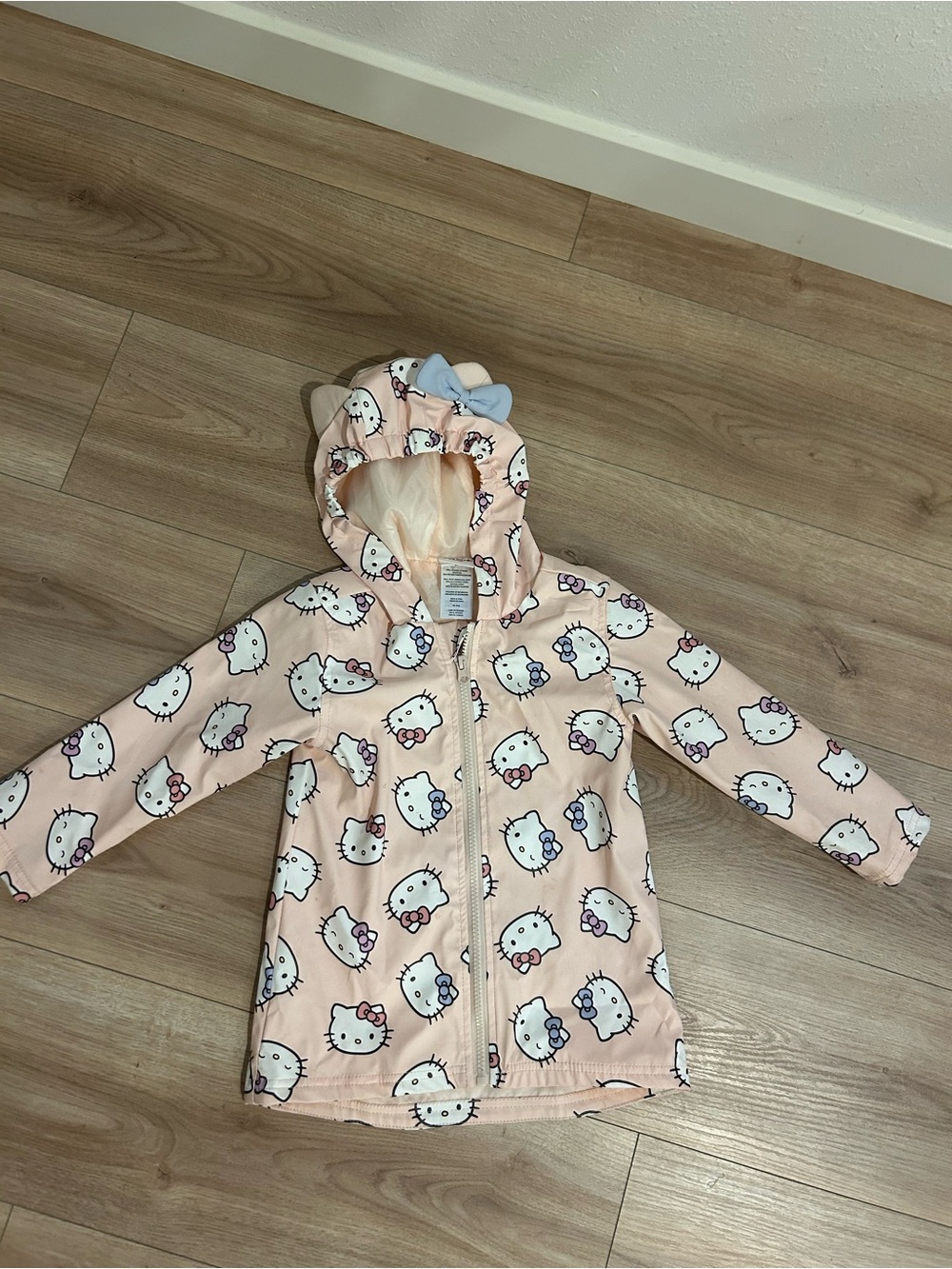 Hello Kitty Light Pink Hooded Jacket with Bow Accents